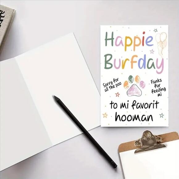 Birthday Funny Card from your Pet - 4.72" x 5.12" - Picture 4 of 5